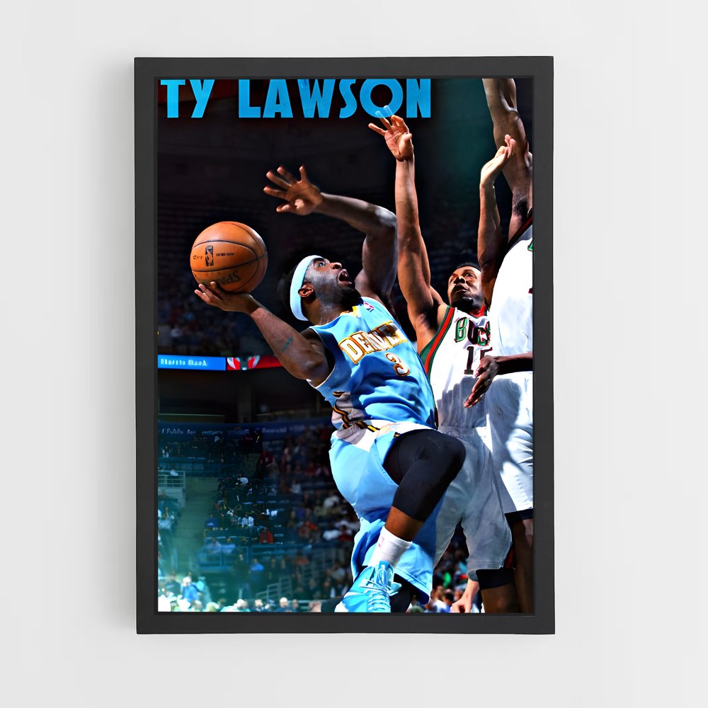 Poster Ty Lawson en Action – affiche Basketball (vue 2)